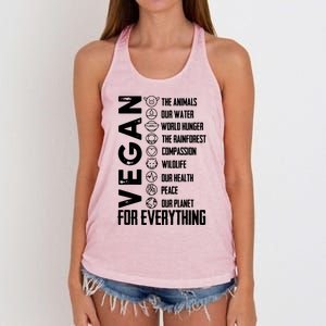 Vegan For Everything Planet Earth Day Save The Bees Women's Knotted Racerback Tank