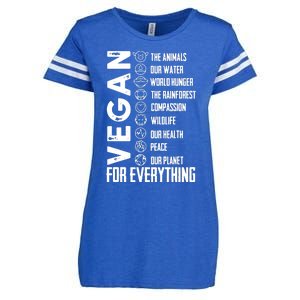 Vegan For Everything Planet Earth Day Save The Bees Enza Ladies Jersey Football T-Shirt