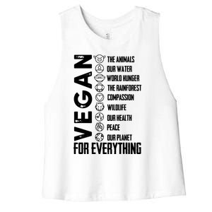 Vegan For Everything Planet Earth Day Save The Bees Women's Racerback Cropped Tank