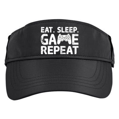 Vintage Funny Eat Sleep Game Repeat Gaming Gift Adult Drive Performance Visor