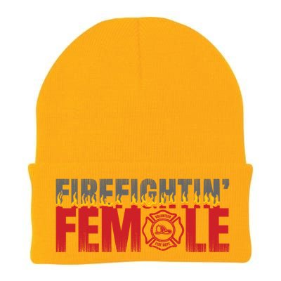 Volunteer Firefighter Emblem Logo Gift Fire Fighting Female Gift Knit Cap Winter Beanie