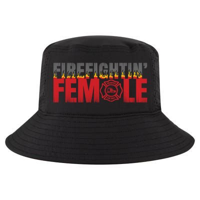 Volunteer Firefighter Emblem Logo Gift Fire Fighting Female Gift Cool Comfort Performance Bucket Hat