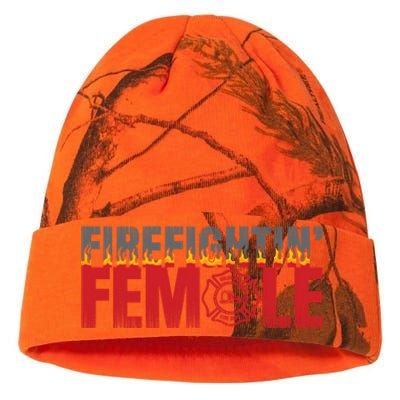 Volunteer Firefighter Emblem Logo Gift Fire Fighting Female Gift Kati Licensed 12" Camo Beanie