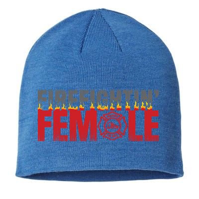 Volunteer Firefighter Emblem Logo Gift Fire Fighting Female Gift Sustainable Beanie