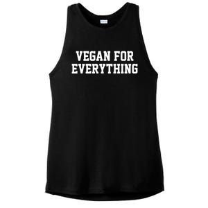 Vegan For Everything Proud Vegetables Vegan Day Fitness Gift Ladies PosiCharge Tri-Blend Wicking Tank