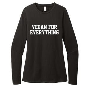 Vegan For Everything Proud Vegetables Vegan Day Fitness Gift Womens CVC Long Sleeve Shirt