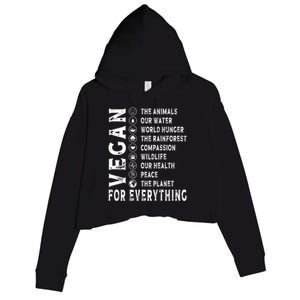 Vegan For Everything Earth Day Awareness Plant Powered Great Gift Crop Fleece Hoodie