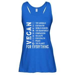 Vegan For Everything Earth Day Awareness Plant Powered Great Gift Ladies Essential Flowy Tank