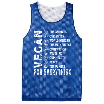 Vegan For Everything Earth Day Awareness Plant Powered Great Gift Mesh Reversible Basketball Jersey Tank