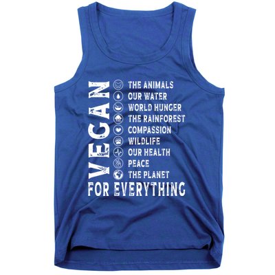 Vegan For Everything Earth Day Awareness Plant Powered Great Gift Tank Top