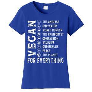 Vegan For Everything Earth Day Awareness Plant Powered Great Gift Women's T-Shirt