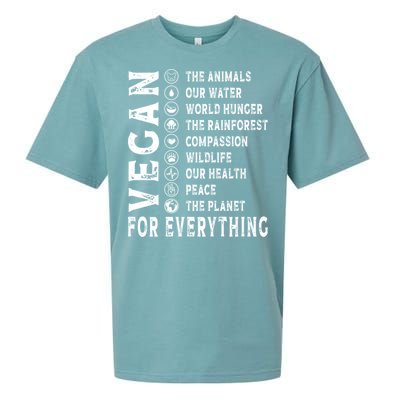 Vegan For Everything Earth Day Awareness Plant Powered Great Gift Sueded Cloud Jersey T-Shirt