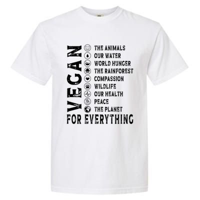 Vegan For Everything Earth Day Awareness Plant Powered Great Gift Garment-Dyed Heavyweight T-Shirt