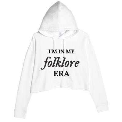 Vintageinspired Folklore Era  Crop Fleece Hoodie