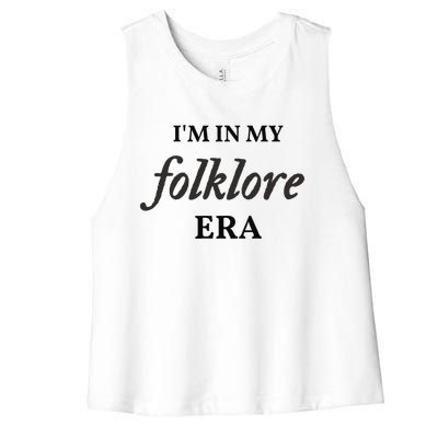 Vintageinspired Folklore Era  Women's Racerback Cropped Tank