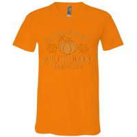 Vintage Farm Fresh Autumn Harvest V-Neck T-Shirt