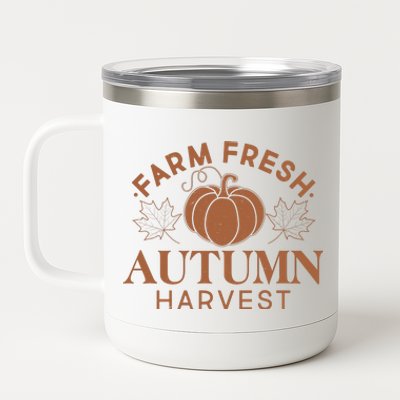 Vintage Farm Fresh Autumn Harvest 12 oz Stainless Steel Tumbler Cup