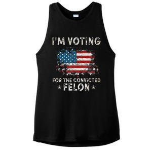 Voting For Felon Trump 2024 Political Ladies PosiCharge Tri-Blend Wicking Tank