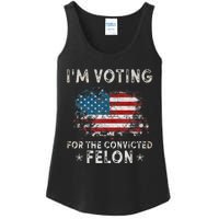 Voting For Felon Trump 2024 Political Ladies Essential Tank