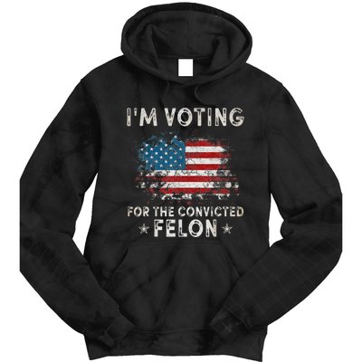 Voting For Felon Trump 2024 Political Tie Dye Hoodie