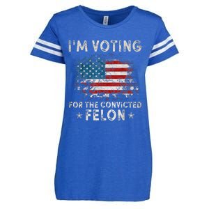 Voting For Felon Trump 2024 Political Enza Ladies Jersey Football T-Shirt