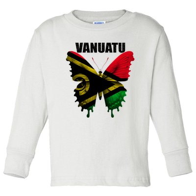 Vanuatu Flag For Proud Patriots Funny Gift Toddler Long Sleeve Shirt