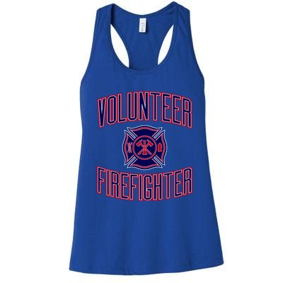 Volunteer Firefighter Funny Gift Women's Racerback Tank