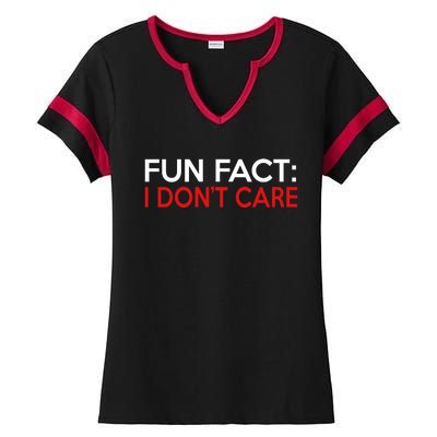 Vintage Fun Fact I DonT Care Ladies Halftime Notch Neck Tee