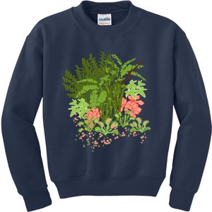 Venus Flytrap Floral Kids Sweatshirt