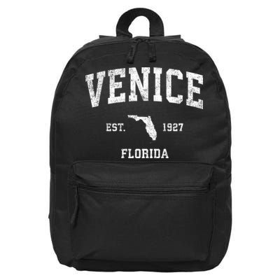 Venice Florida Fl Vintage Sports 16 in Basic Backpack