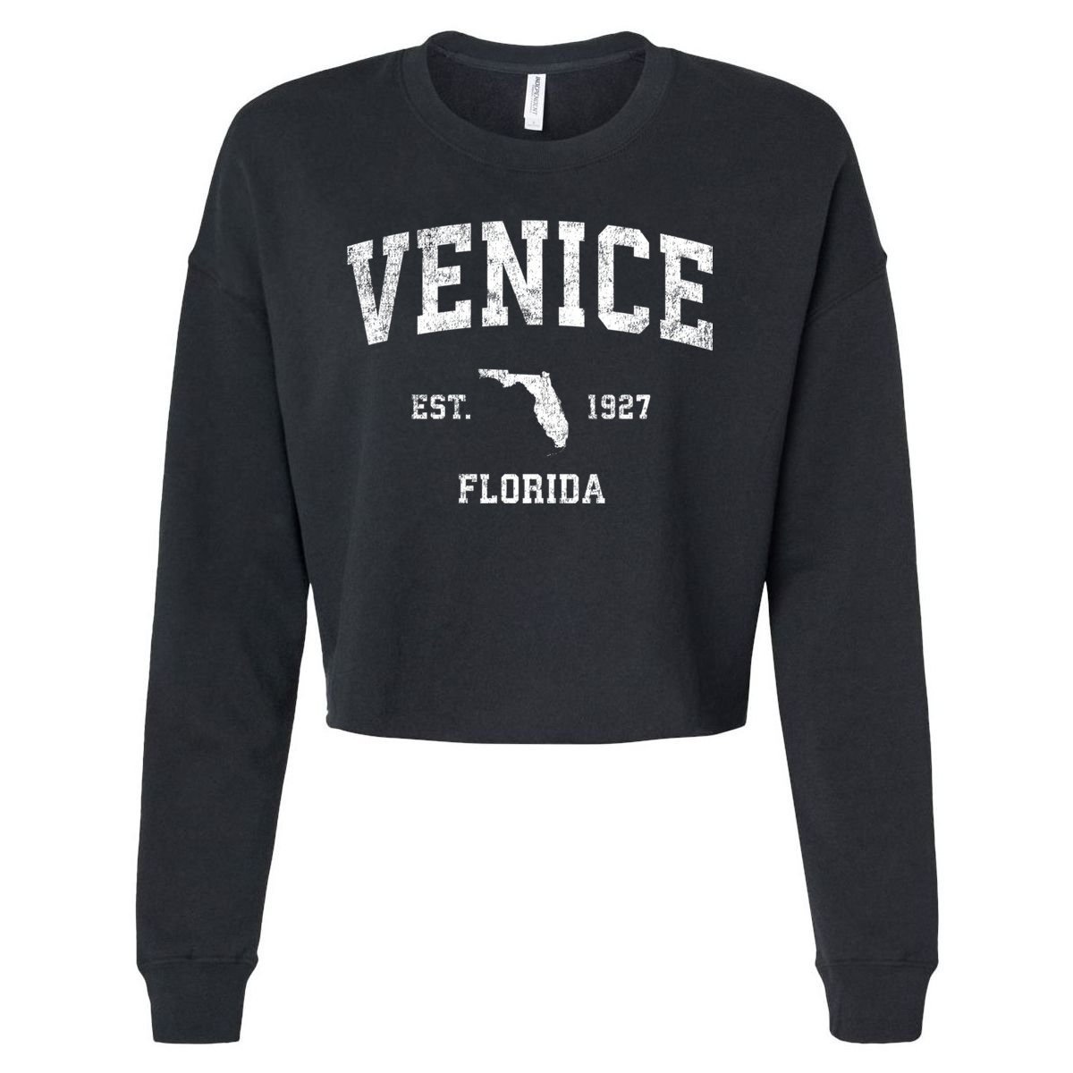 Venice Florida Fl Vintage Sports Cropped Pullover Crew