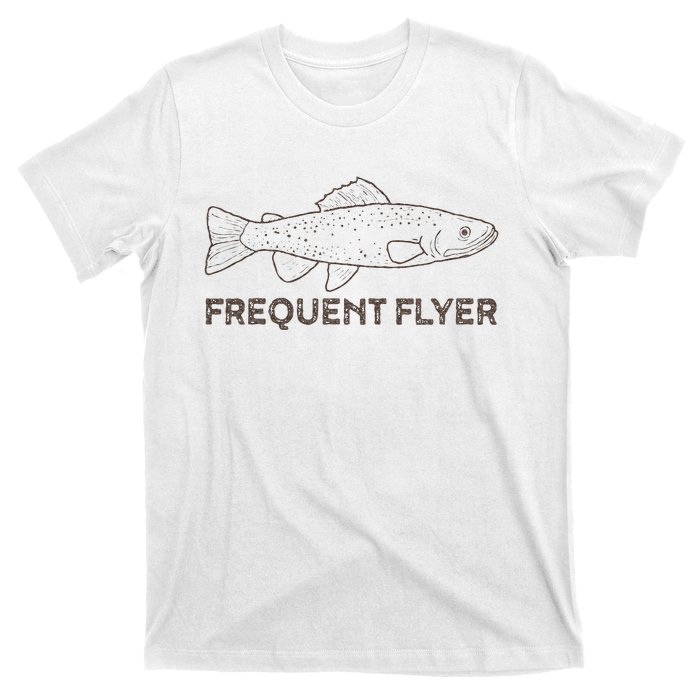 Vintage Fly Fishing Frequent Flyer Trout Fishing T-Shirt