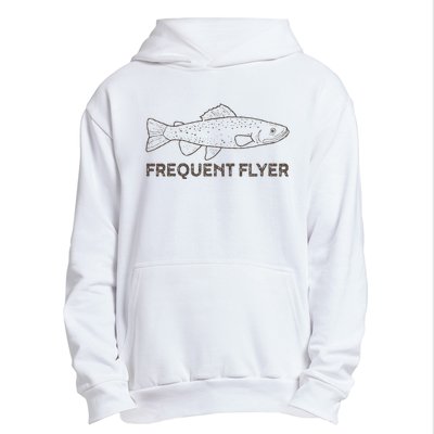 Vintage Fly Fishing Frequent Flyer Trout Fishing Urban Pullover Hoodie