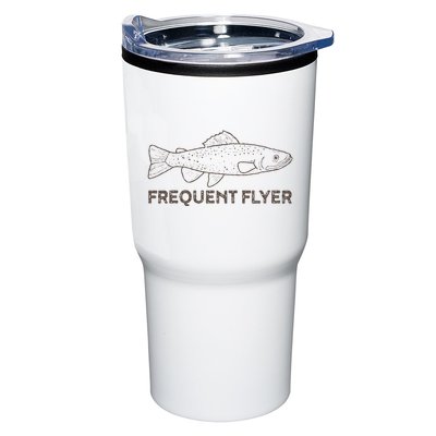 Vintage Fly Fishing Frequent Flyer Trout Fishing Tumbler