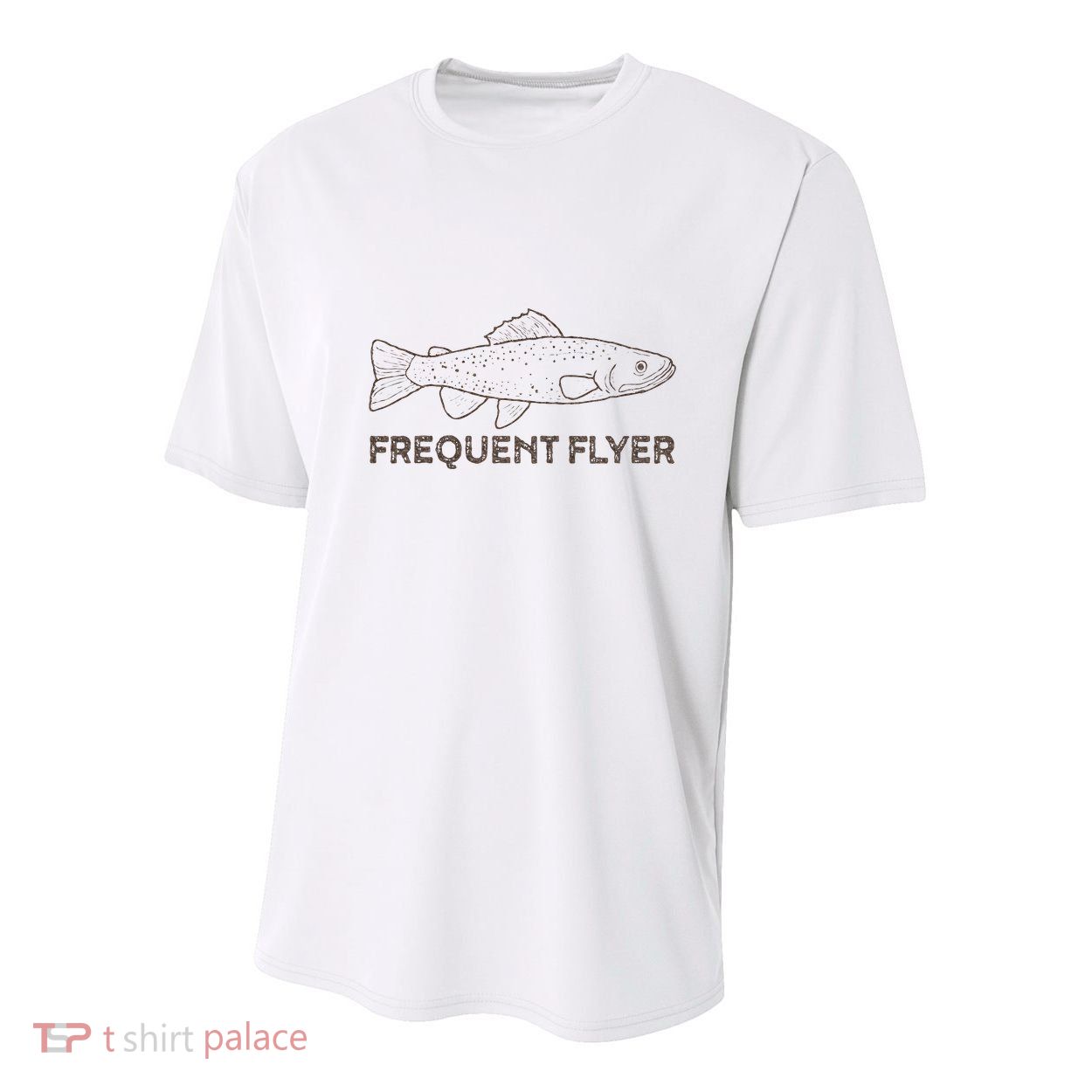 Vintage Fly Fishing Frequent Flyer Trout Fishing Youth Performance Sprint T-Shirt