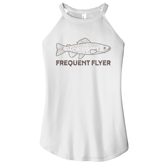 Vintage Fly Fishing Frequent Flyer Trout Fishing Women’s Perfect Tri Rocker Tank