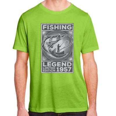 Vintage Fish Fisherman Bass Fishing Legend 1957 Birthday Adult ChromaSoft Performance T-Shirt