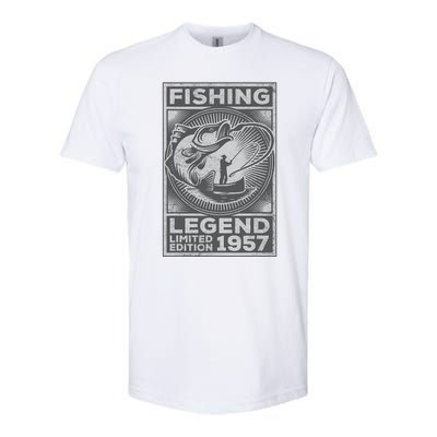 Vintage Fish Fisherman Bass Fishing Legend 1957 Birthday Softstyle® CVC T-Shirt