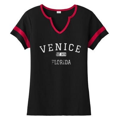 Venice Florida FL Vintage Ladies Halftime Notch Neck Tee