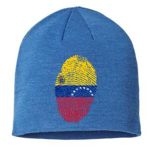 Venezuela Flag Fingerprint Great Gift Sustainable Beanie