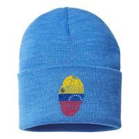 Venezuela Flag Fingerprint Great Gift Sustainable Knit Beanie