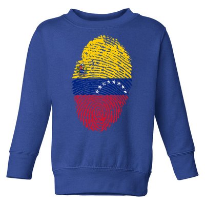 Venezuela Flag Fingerprint Great Gift Toddler Sweatshirt