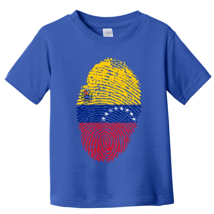 Venezuela Flag Fingerprint Great Gift Toddler T-Shirt