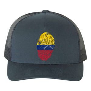 Venezuela Flag Fingerprint Great Gift Yupoong Adult 5-Panel Trucker Hat