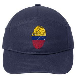 Venezuela Flag Fingerprint Great Gift 7-Panel Snapback Hat