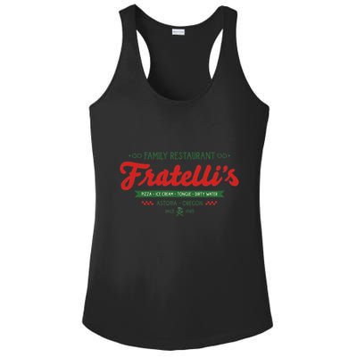 Vintage Fratellis Family Restaurant Astoria Oregon Ladies PosiCharge Competitor Racerback Tank