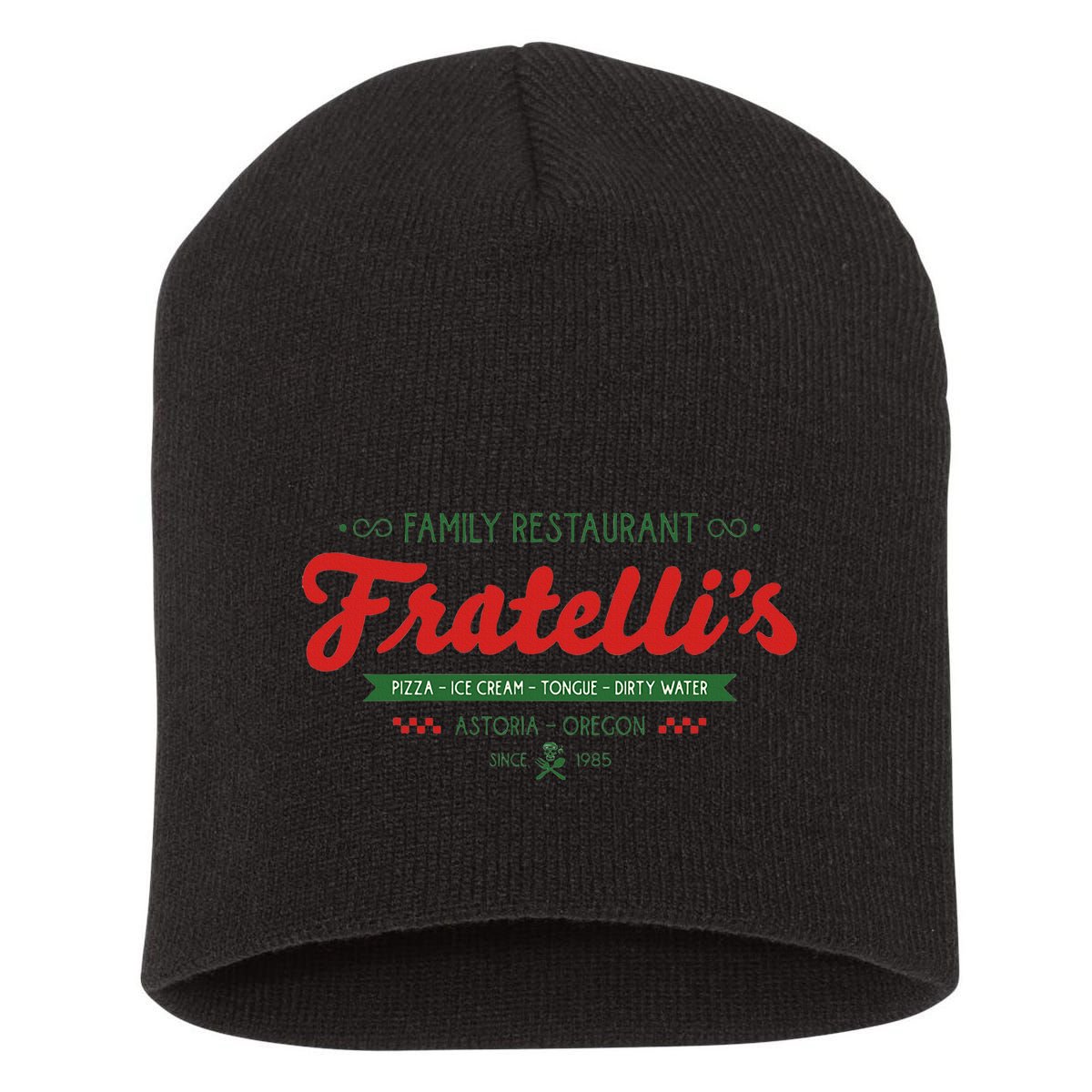 Vintage Fratellis Family Restaurant Astoria Oregon Short Acrylic Beanie
