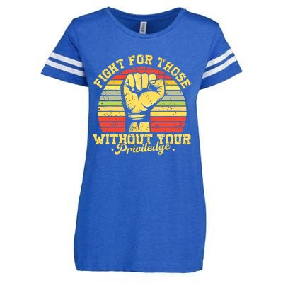 Vintage Fight For Those Without Your Privilege Civil Rights Enza Ladies Jersey Football T-Shirt