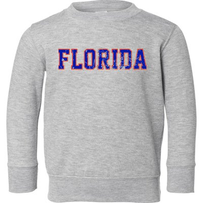 Vintage Florida Florida Orange Blue Toddler Sweatshirt