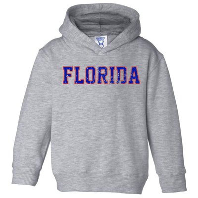 Vintage Florida Florida Orange Blue Toddler Hoodie